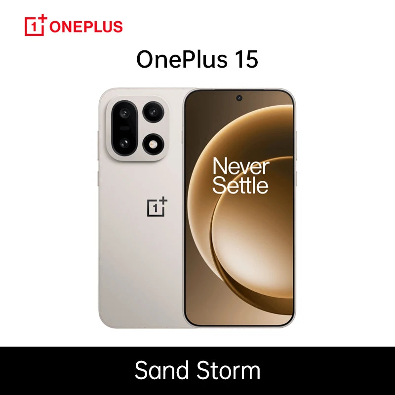 Smartphone OnePlus 15 5G Versión Global, Snapdragon 8 Elite Gen 5, pantalla de 165Hz, 7300mAh, 120W, NFC, color negro