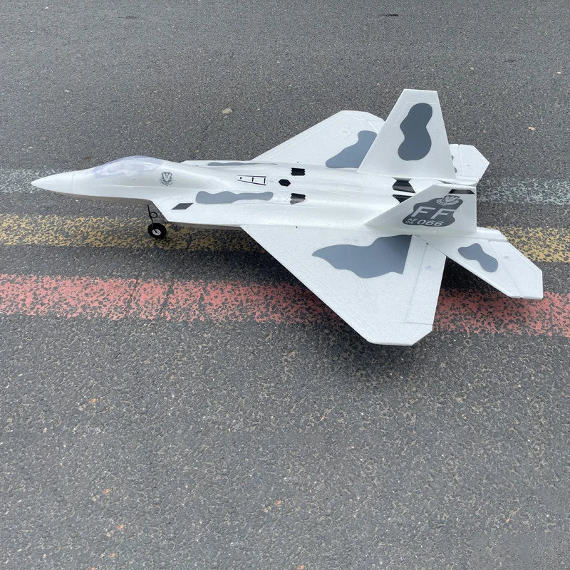 Avión RC F22 Raptor V2, Envergadura de 720 mm, Ventilador Canalizado de 64 mm, EPO, Ala Fija, Modelo de Avión para Adultos, Juguete de Ensamblaje