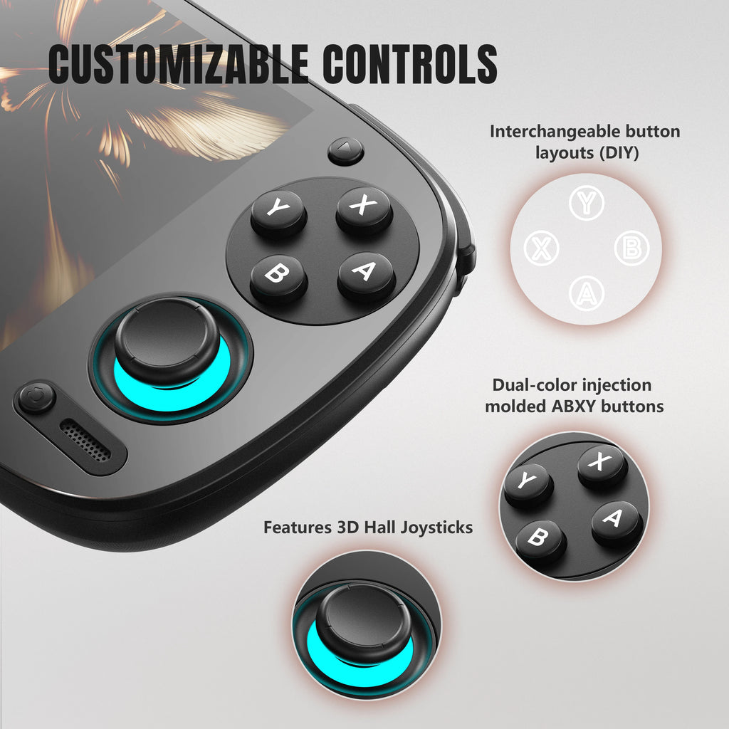 Retroid Pocket 5 Handheld Game Console 5.5'' Screen Android13 Joystick RGB Lighting Effect Active Cooling Video Games WiFi BT5.1
