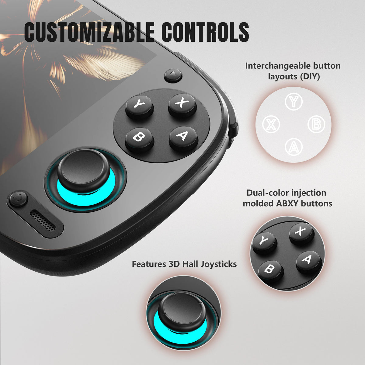 Retroid Pocket 5 Handheld Game Console 5.5'' Screen Android13 Joystick RGB Lighting Effect Active Cooling Video Games WiFi BT5.1