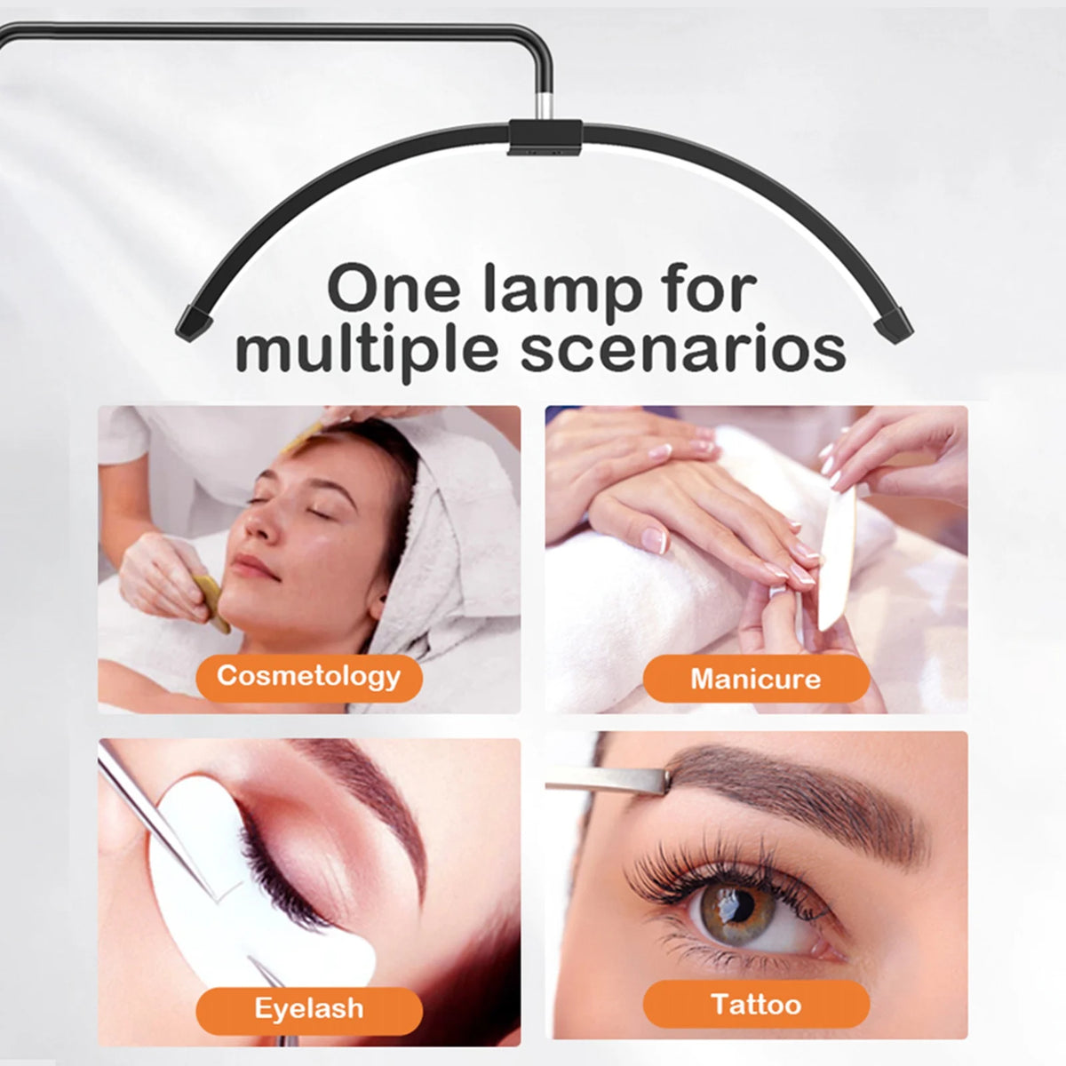 NUEVA Lámpara de Suelo LED de Media Luna de 36W, 3200K-5600K, Regulable, para Video y Teléfono, Luz de Relleno LED para Teléfono