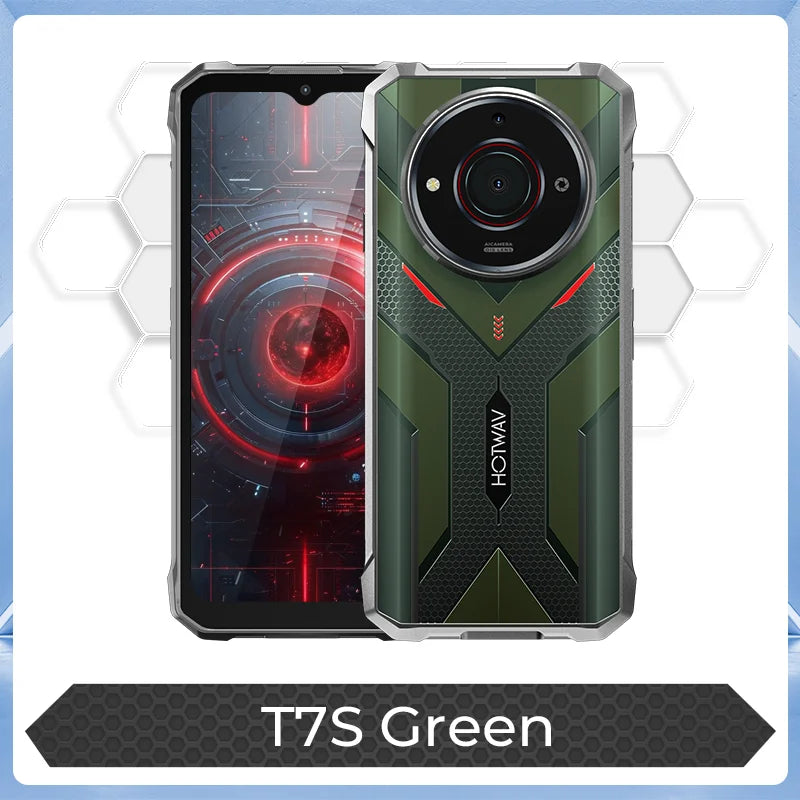 Smartphone robusto HOTWAV T7S, ultra delgado, batería de 6280 mAh, pantalla HD+ de 6.52'', 4 GB de RAM, 128 GB de ROM, cámara de 21 MP, Android 13