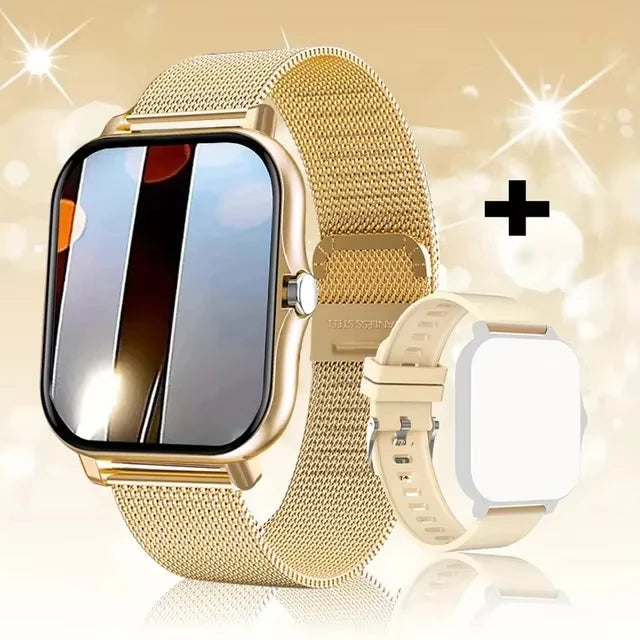 LAXASFIT 2025 New Men's Smart Watch Women's Gift Full Touch Screen Sports Fitness Watch Bluetooth Call Smart Watch