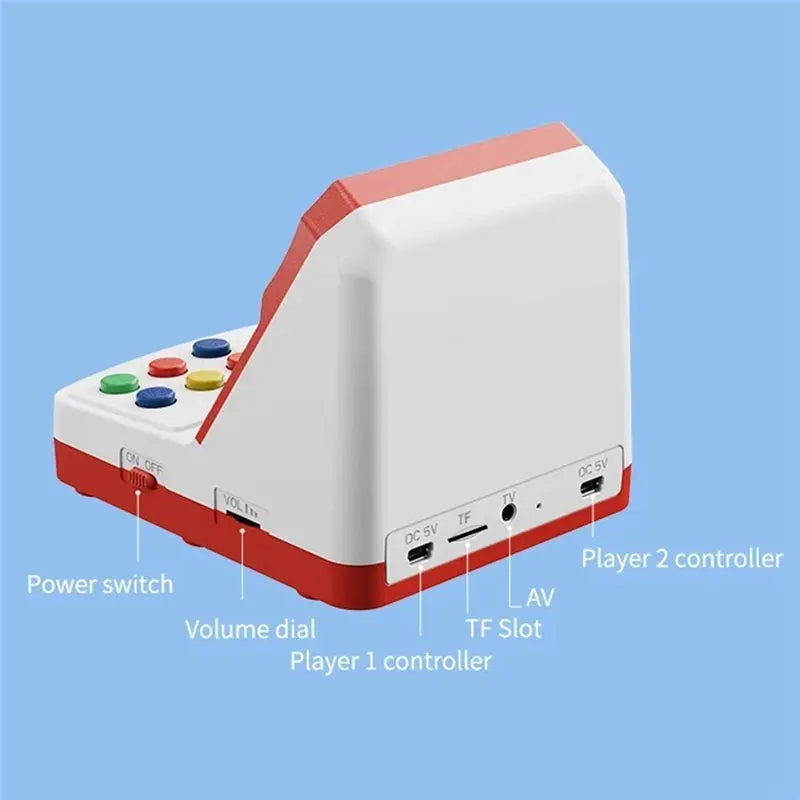 Consola de videojuegos retro mini arcade A10R A6PLUS, más de 1000 juegos, pantalla de 3.2 pulgadas, joystick integrado, compatible con salida de TV, arcade para el hogar B