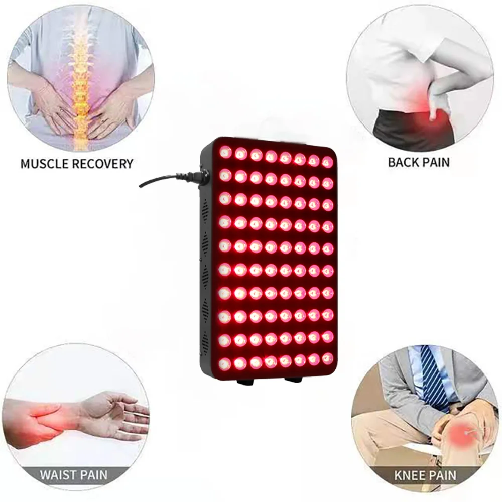 Dispositivo de Terapia de Luz Roja e Infrarroja Cercana de 660 y 850 nm para Uso Doméstico, Lámpara de Terapia de Luz LED de Alta Potencia para Antienvejecimiento y Alivio Muscular