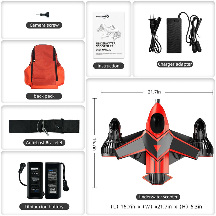 USAUTurkeyBRAEITA-patinete de mar submarino eléctrico inteligente, 500W de potencia, para deportes acuáticos y buceo, envío gratis