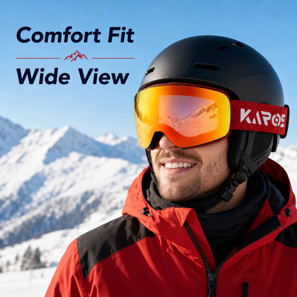 Gafas de esquí Karos de doble capa, antivaho, UV400, ligeras, nuevas, para deportes de invierno, snowboard, motos de nieve, montañismo.