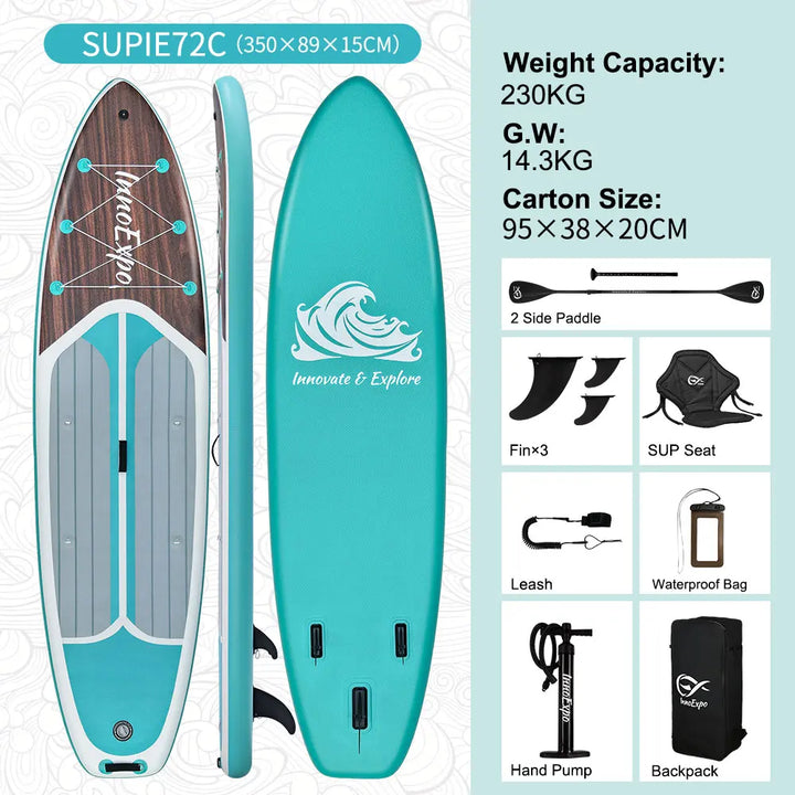 Tabla de Paddle Surf Inflable InnoExpo, Tabla de Surf, Tabla de SUP, Antideslizante, para Deportes Acuáticos