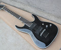 Guitarra Eléctrica de Alta Calidad, Instrumento de Cuerdas de 6 Cuerdas, Guitarra Negra Brillante