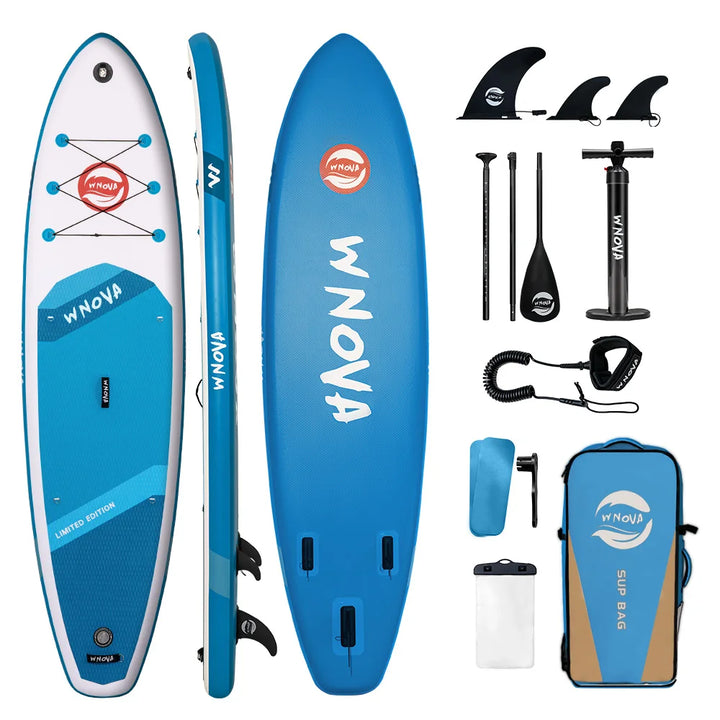 WNOVA W020 Tabla de Paddle Inflable Ultraligera 335*86*15 cm, Material PVC, Deportes Acuáticos para Adultos, Yoga, Pesca, Viajes, Surf, Tabla de Paddle Antideslizante