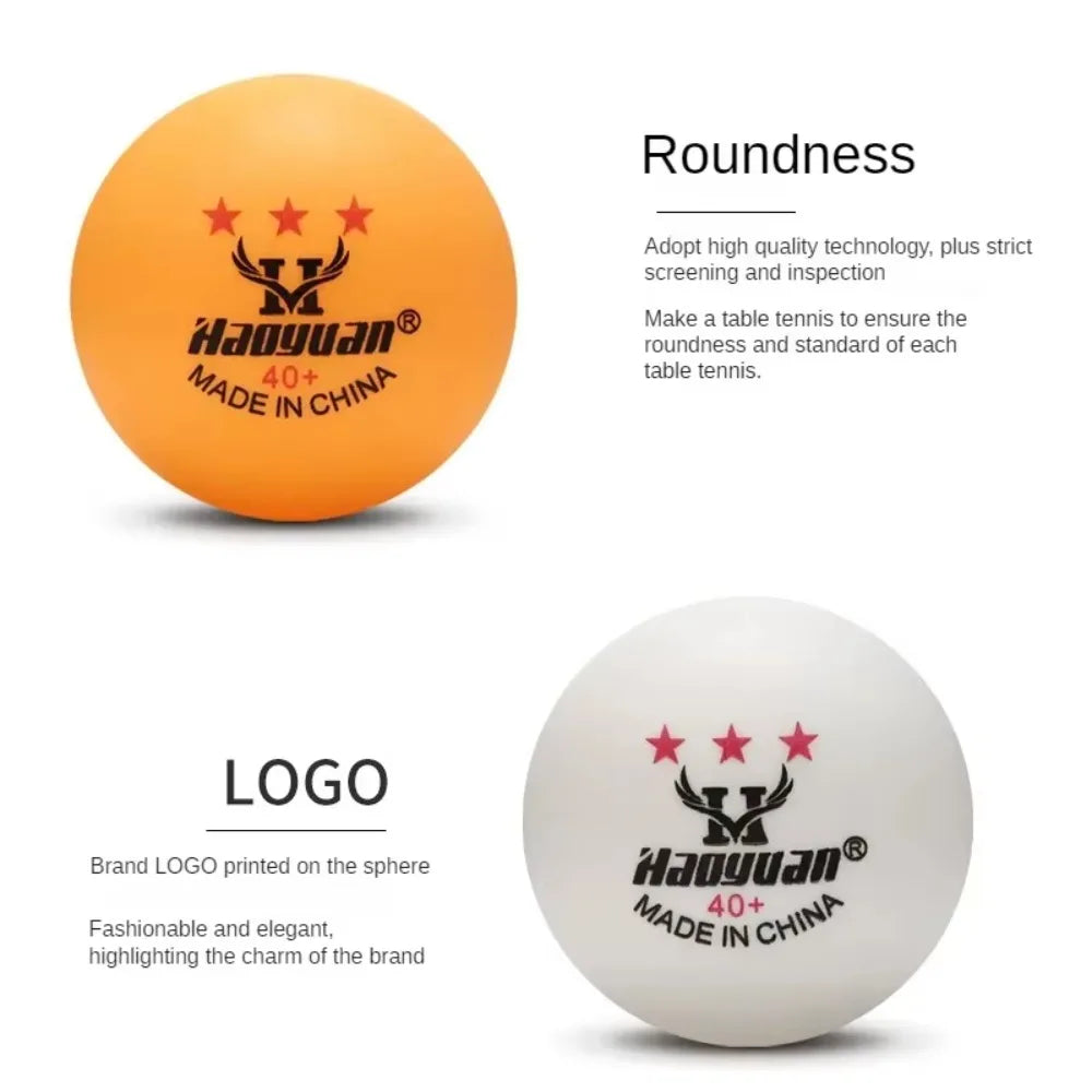 Pelotas de tenis de mesa profesionales de 3 estrellas, D40+ mm, 2,8 g, fabricadas con un nuevo material de plástico ABS, para adultos, ideales para entrenamiento y competición.