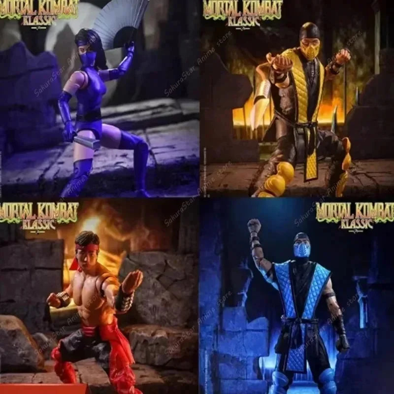 【En stock】Mortal Kombat Spawn Sub Zero Scorpion Kitana Liu Kang Figura de acción articulada de 7 pulgadas 17 cm Modelo de juguete coleccionable del juego