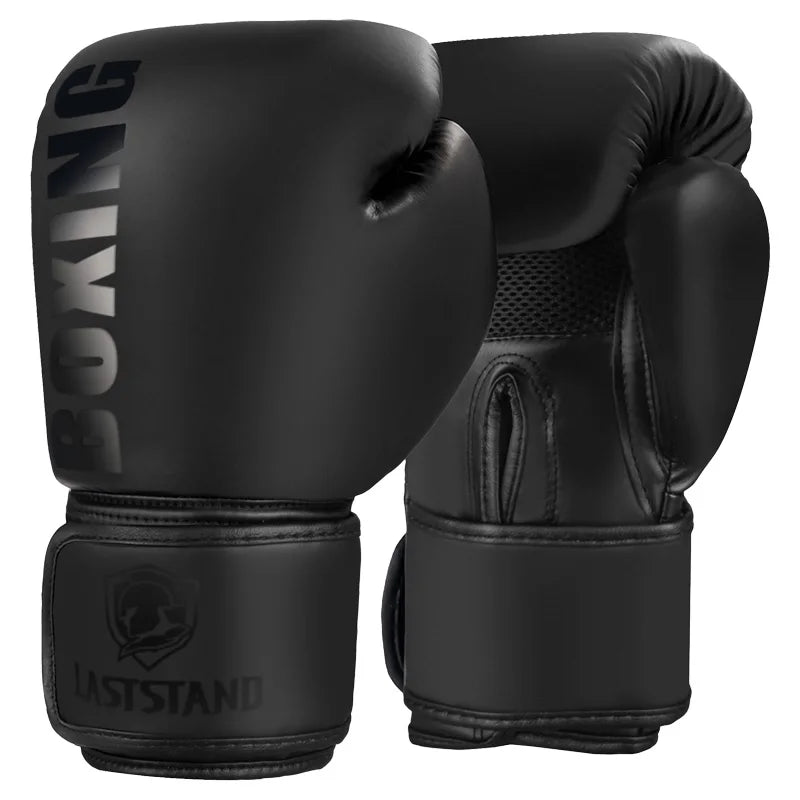 Guantes De Boxeo De cuero PU para hombres, mujeres y niños, 6, 10, 12oz, Muay Thai, Sanda, lucha libre, MMA, Kick Boxing, entrenamiento
