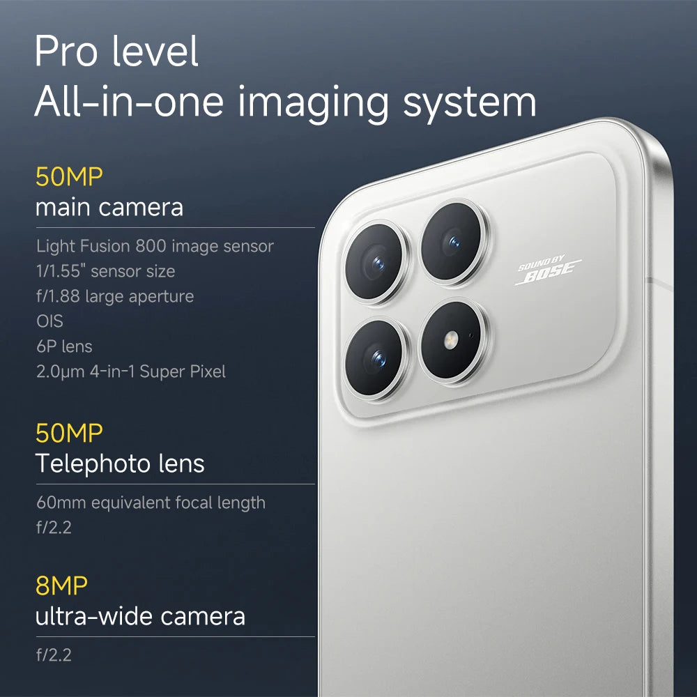 Global Version POCO F8 Pro 5G Smartphone Snapdragon® 8 Elite 6.59' Eye-care AMOLED Display 100W HyperCharge 6210mAh IP68 NFC