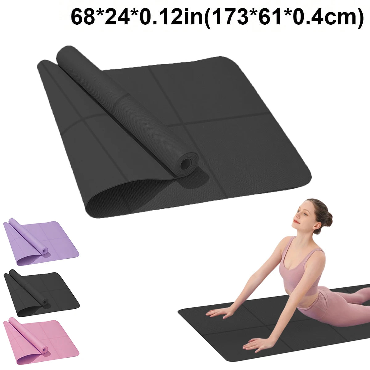 Esterilla antideslizante de espuma EVA para hacer ejercicio, colchoneta cómoda de 4MM de grosor para Yoga, Pilates y gimnasia
