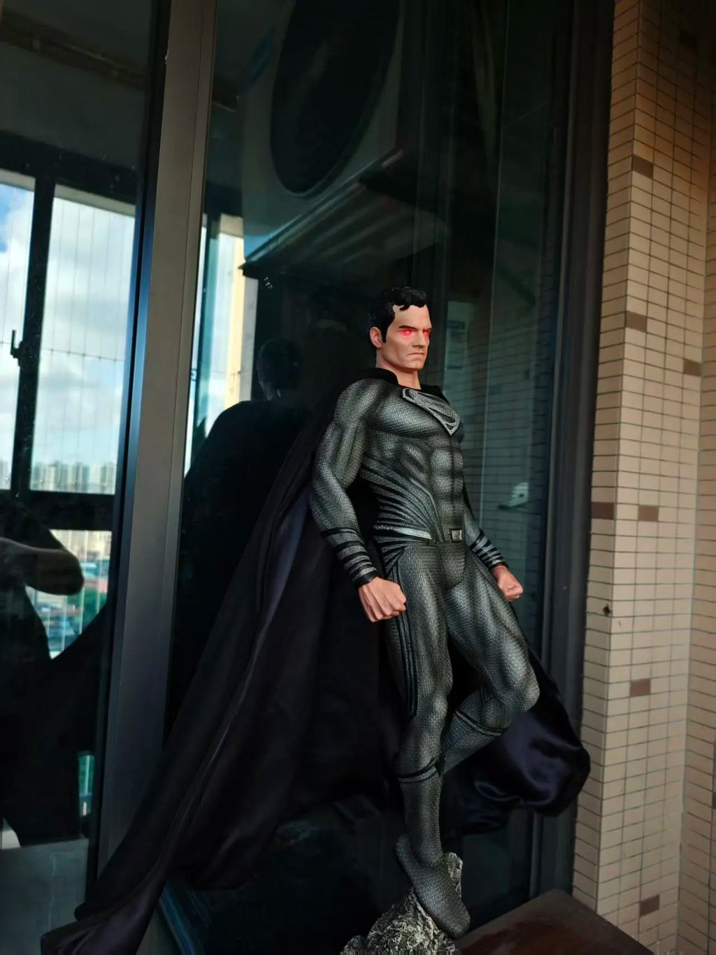 1/3 Superman Anime Figure black Superman Double headed replaceable Peripheral Resin Statue Desktop Decorate Ornaments Gifts Toys