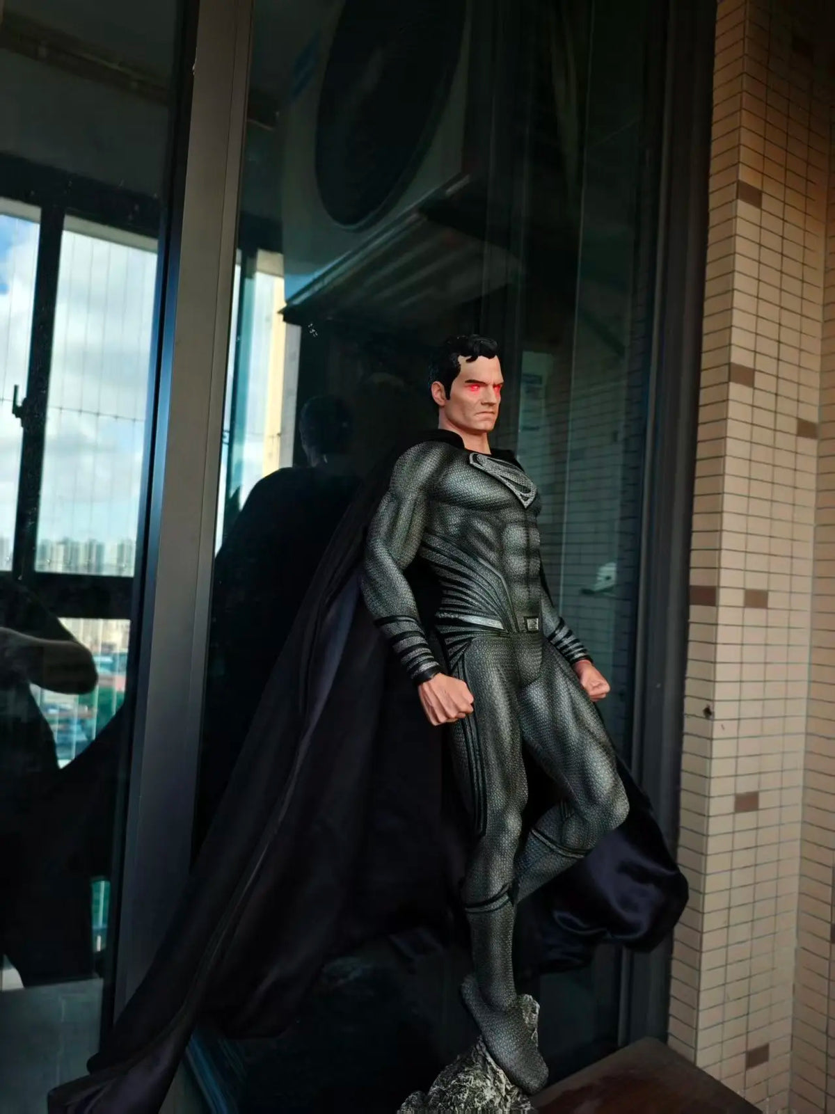 1/3 Superman Anime Figure black Superman Double headed replaceable Peripheral Resin Statue Desktop Decorate Ornaments Gifts Toys
