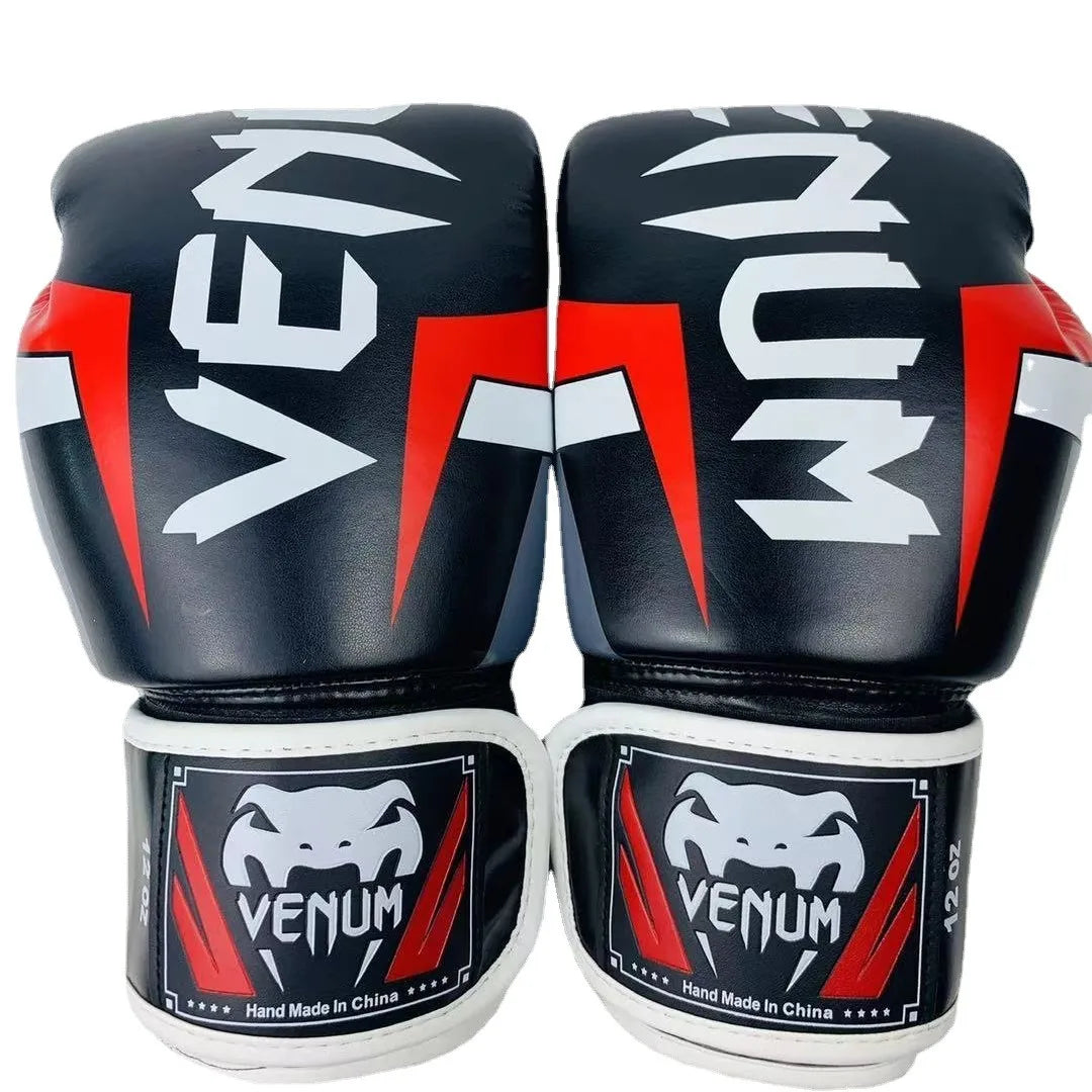 Guantes de Kick Boxing de cuero PU para hombres, mujeres y niños, guantes de lucha, guantes de Kickboxing, guantes de entrenamiento de MMA, Sanda, Karate
