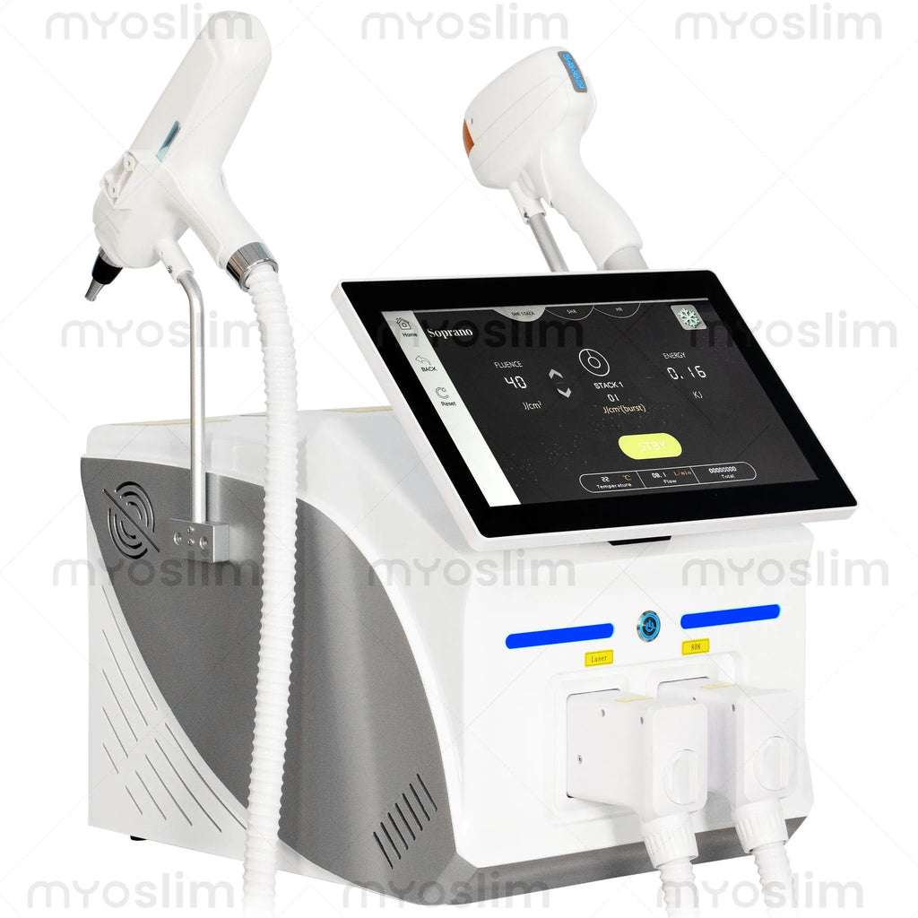 Nueva Máquina Ice Platinum 2 en 1 con 4 Longitudes de Onda, Depilación Láser de Diodo 808nm, Eliminación de Tatuajes con Láser Pico Qswitch ND YAG y Sistema de Refrigeración
