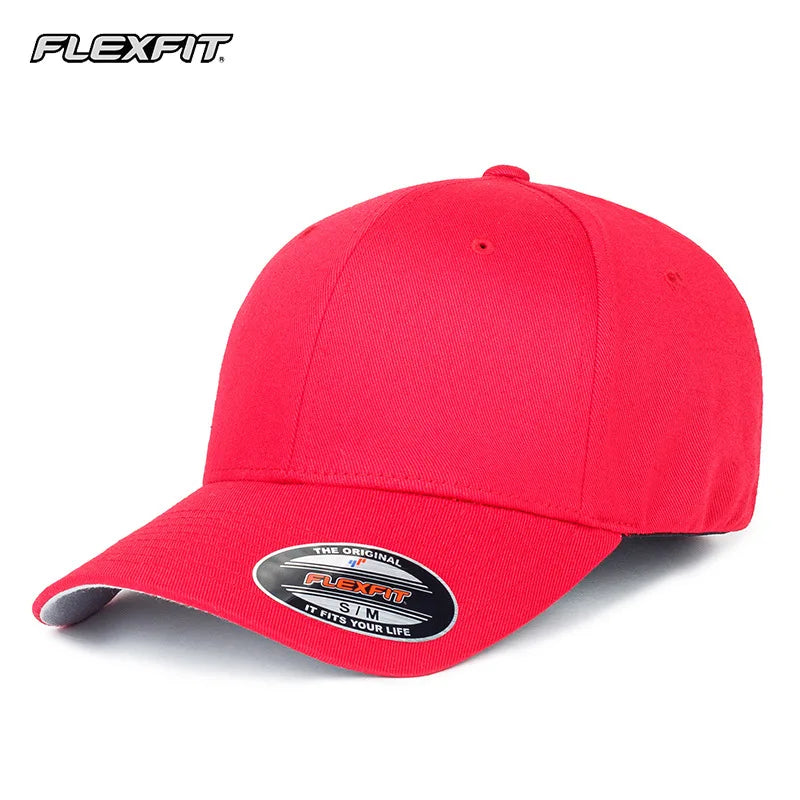 Gorra de béisbol FLEXFIT para hombre, gorra deportiva para exteriores, cierre completo, circunferencia de cabeza grande, ala corta, transpirable, parasol