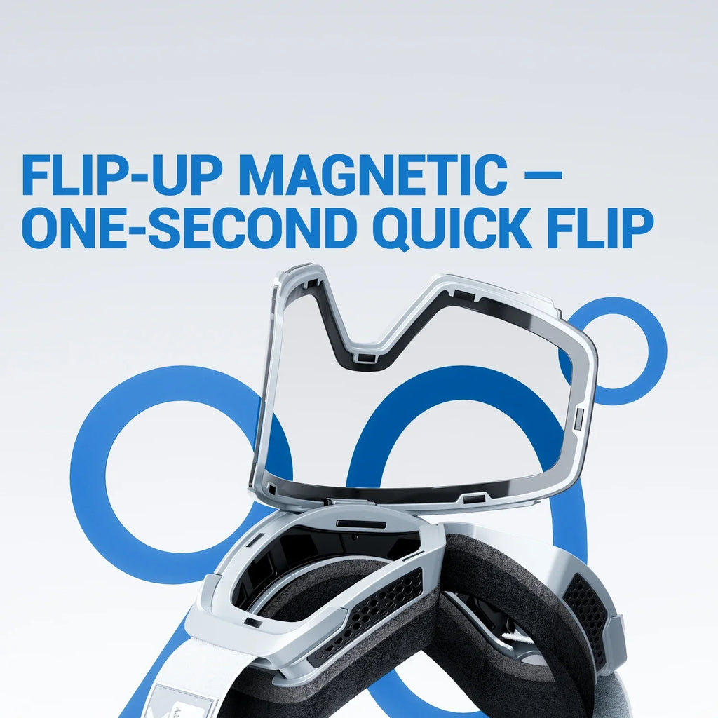 Gafas de esquí magnéticas KAPVOE con caja de almacenamiento incluida, gafas de snowboard con tratamiento antivaho, gafas para deportes de invierno al aire libre, patinaje y actividades en la nieve.