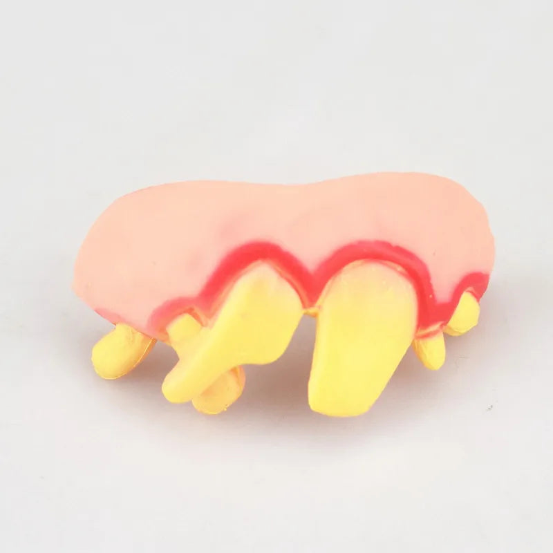 Dientes postizos para perros, dentaduras postizas divertidas, suministros de decoración para mascotas, Cosplay de Halloween, juguetes para humanos y vampiros, dentaduras postizas divertidas y difíciles