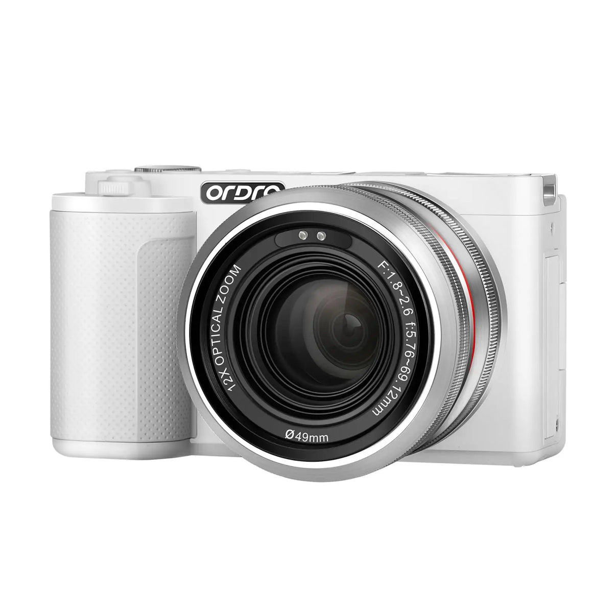 ORDRO G730 Cámara digital compacta Pantalla táctil 5K Cámara de Vlogging de visión nocturna IR Blanco Negro para fotografía