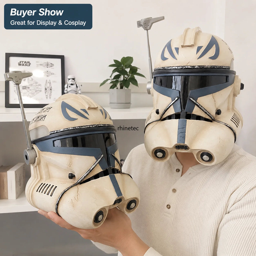 Casco de Capitán Rex de SW, máscara de fase 2, máscara de Stormtrooper para disfraz de Halloween, casco de cosplay, accesorio TK021