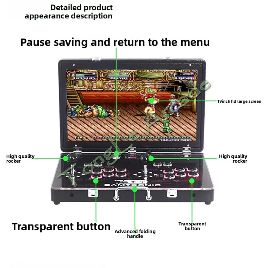 Nueva consola LED para videojuegos de 21 pulgadas, placa base 3D Pandora 28890 con 100 juegos, mini consola retro para TV, mando de arcade para 2 jugadores, ideal para niños.