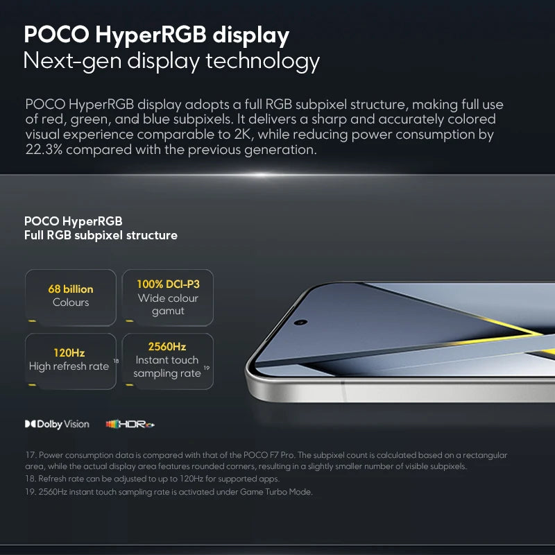 Smartphone POCO F8 Pro 5G versión global®8 Elite pantalla AMOLED 120Hz POCO HyperRGB 50MP 6210mAh