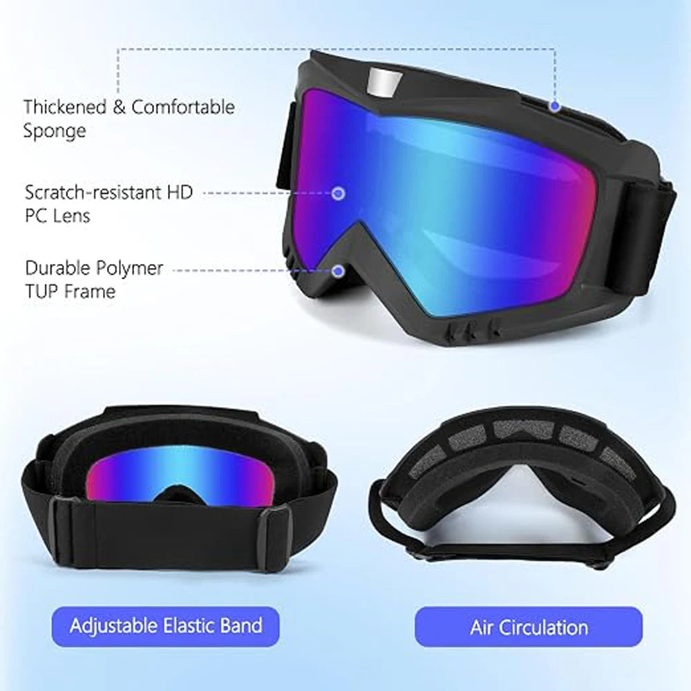 Gafas de protección para motocross, resistentes al viento, con lentes de alta definición, ideales para carreras y uso en terrenos irregulares, gafas para motociclistas y ciclistas, tanto para hombres como para mujeres.