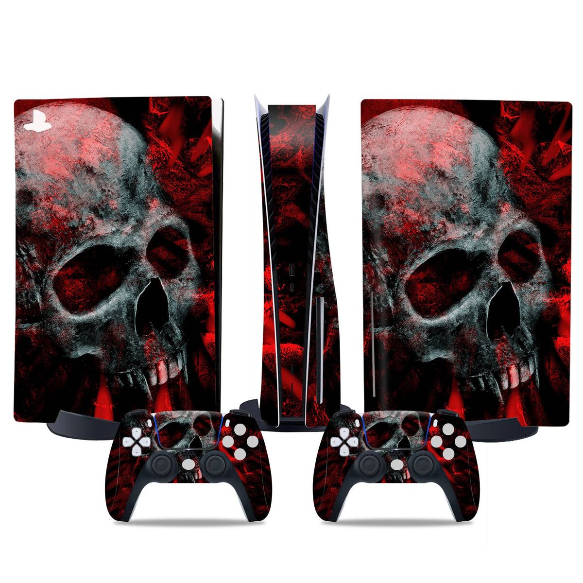 Pegatina para consola PS5 con disco y 2 mandos, vinilo adhesivo decorativo para la cubierta de la consola