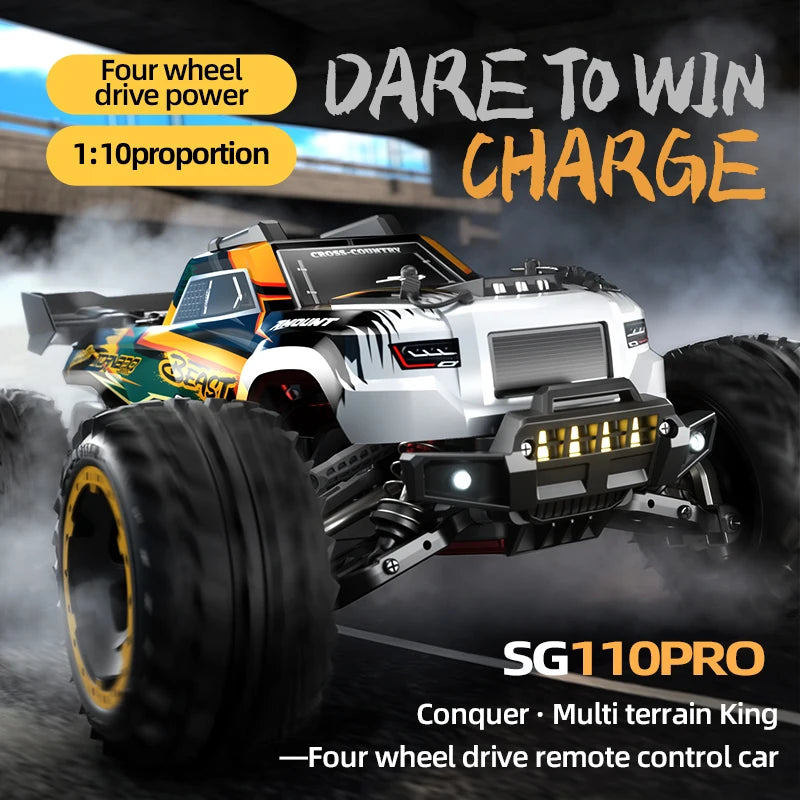 ZLL NUEVO SG110 PRO 1/10 Auto de Carreras de Alta Velocidad 4WD RC Todoterreno 40KM/H con Motor de Escobillas, Camioneta Monstruo, Juguete de Regalo para Adultos