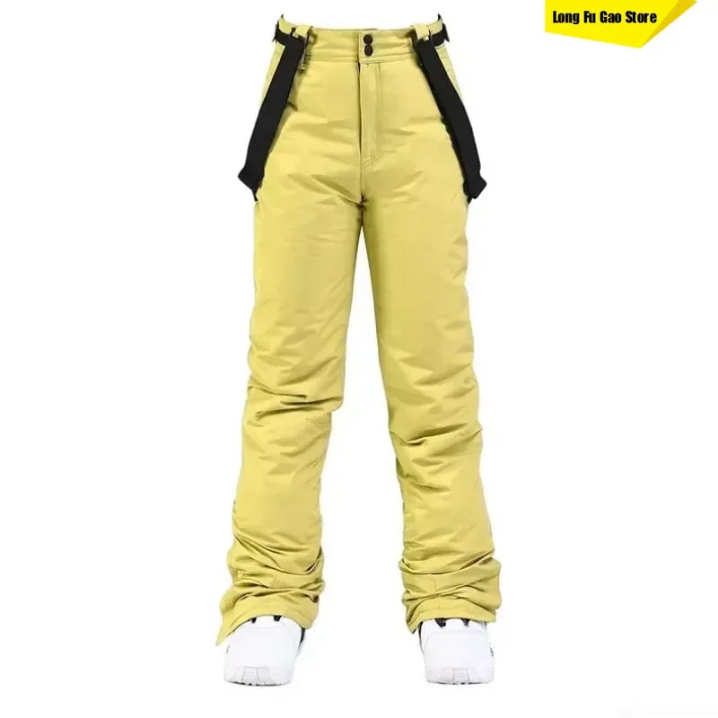 Pantalones de Esquí Gruesos y Cálidos de Invierno para Hombre y Mujer, Pantalones Impermeables y Resistentes al Viento con Tirantes, Pantalones de Snowboard para Nieve, Tallas Grandes