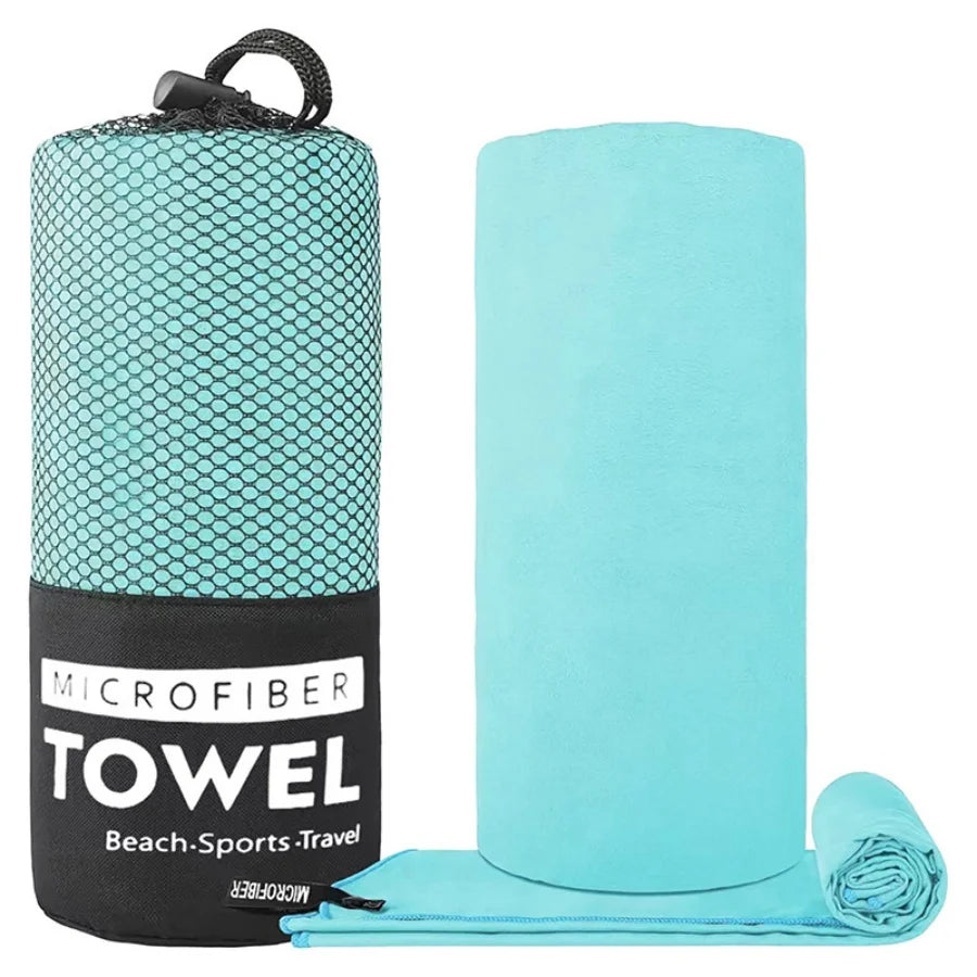 Toalla deportiva de fibra ultrafina para viajes al aire libre, natación y uso en la playa, sin arena, de alta absorción, suave, agradable para la piel, conveniente
