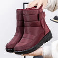 Botas De Mujer antideslizantes impermeables Botas De nieve De invierno zapatos De plataforma para Mujer Botas De tobillo cálidas zapatos acolchados De algodón Botas De Mujer