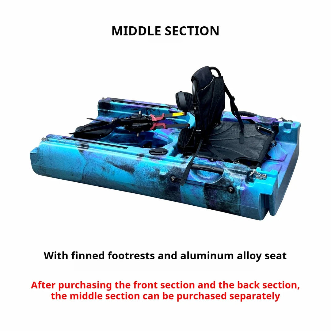 Kayak LLDPE portátil 2025 con canoa eléctrica impulsada por Pedal de carcasa dura dividida para Solo Tandem Lake Sea Adventures montaje Modular