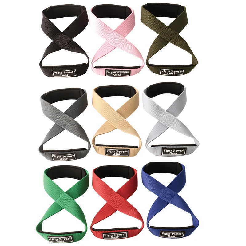 Correas de levantamiento de pesas duraderas, entrenamiento cruzado, figura 8, correas de levantamiento de pesas, cinturones de levantamiento de pesas, banda de dominadas para Fitness