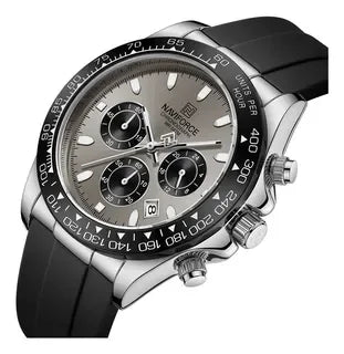 Reloj de cuarzo deportivo impermeable para hombre NAVIFORCE, cronógrafo, correa de silicona, reloj de pulsera luminoso, Relogio Masculino