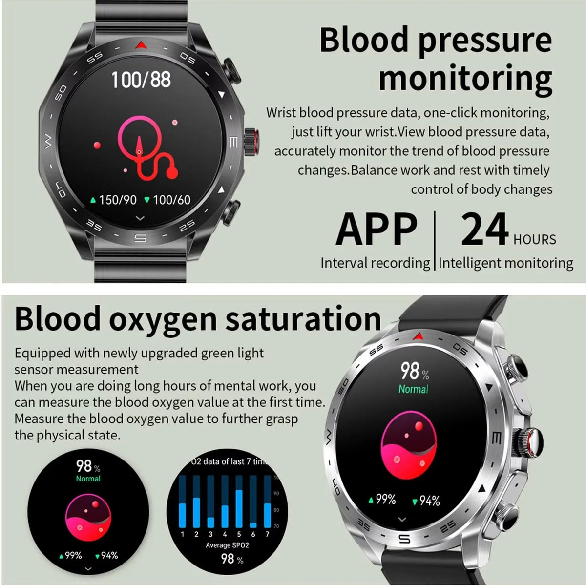 New T95 Smart Watch TWS 2-in-1 Bluetooth Earphones with Built-in Speaker HIFI Sound Quality Noise Canceling Earplugs Smartwatch