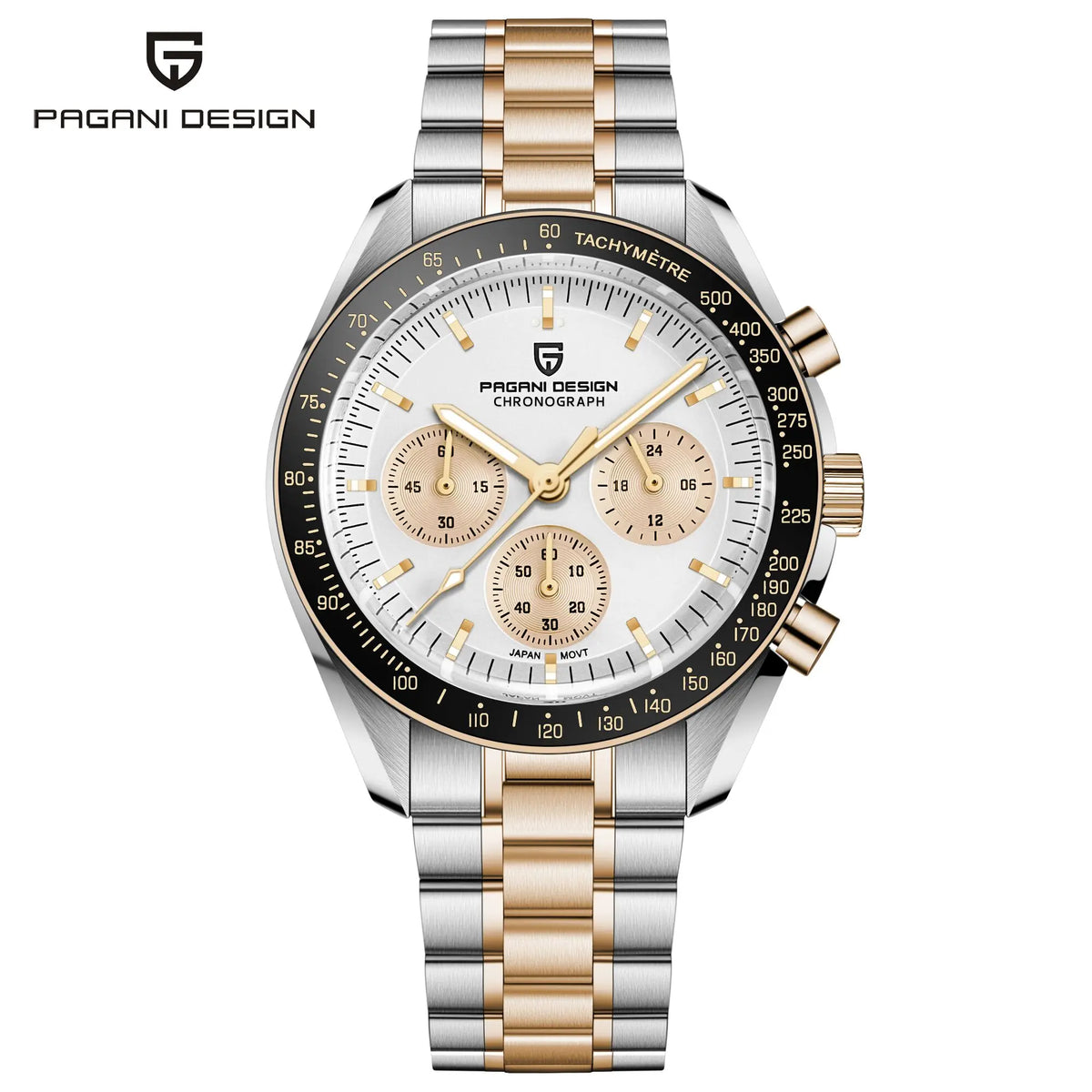 PAGANI DESIGN PD1701 Gold Luxury Men's Watches Quartz Wristwatches Chronograph VK63 Watch For Men AR Sapphire Mirror Clock Gifts