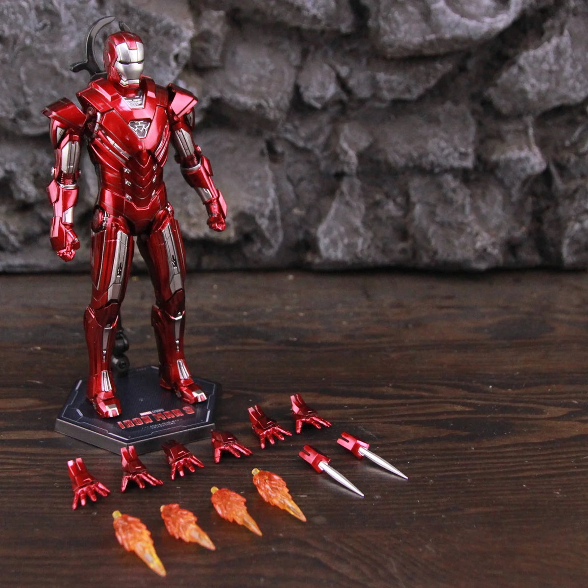 ZD Toys Marvel Iron Man MK46 MK45 MK1 MK2 MK3 MK4 MK5 MK6 MK7 MK33 MK17 7 "Figura de acción de película Iron Mark 1 2 3 4 5 6 7 Leyendas