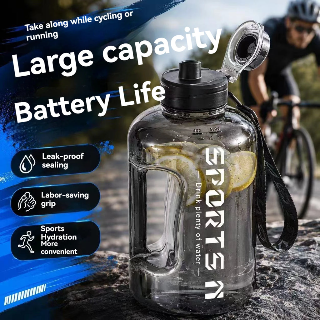 Botella de agua deportiva de 1,7l/2,7l/4L/5L, taza para gimnasio y ciclismo, botella de agua portátil de gran capacidad para Fitness, Camping, agua para hombres