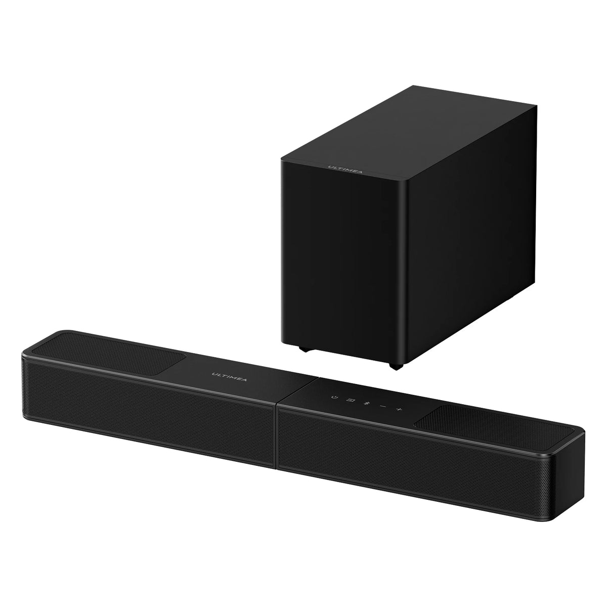 ULTIMEA Poseidon M70 Barra de Sonido 3.1.2 Canales con Dolby Atmos, Subwoofer Inalámbrico de 5,25", Altavoz para TV y Cine en Casa, Control mediante App, BassMX y VoiceMX