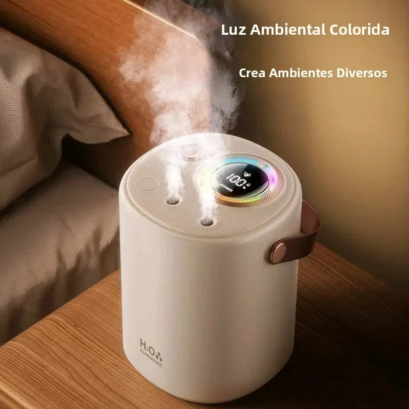 Nuevo humidificador de gran capacidad de 1L, humidificador USB de doble pulverización, silencioso, para dormitorio de bebé, humidificador purificador de aire para el hogar con luz LED