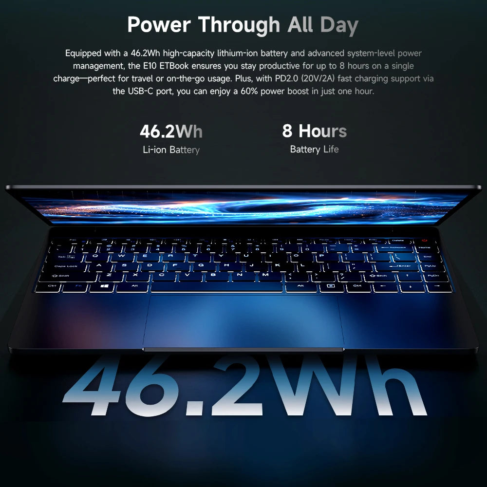 Acer Gadget E10 ETBook Laptop Intel Core I5-12450H 16GB RAM 512GB SSD 14-inch 2160X1440 Resolution Notebook 8 Cores 12 Threads BT5.2 WiFi6 Windows 11 Office Study Computer