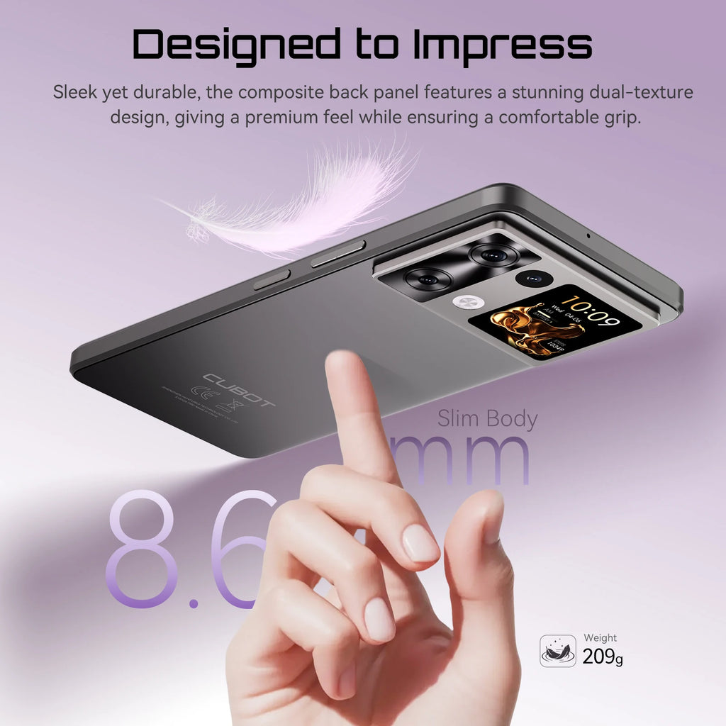 Smartphone Android Cubot P90, G100 Octa-core, 2.2GHz, altavoces duales, 24GB+256GB, pantalla de 6.88" a 120Hz, 64MP, 5100mAh, NFC, teléfono 4G
