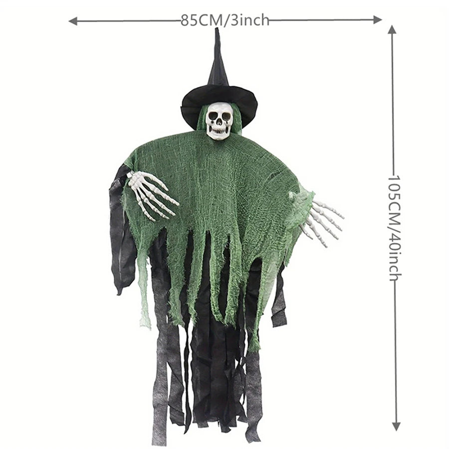 Decoración Colgante de Esqueletos Fantasma para Halloween, Esqueleto Volador de Halloween, Accesorio para Casa Encantada, Decoraciones para Fiestas