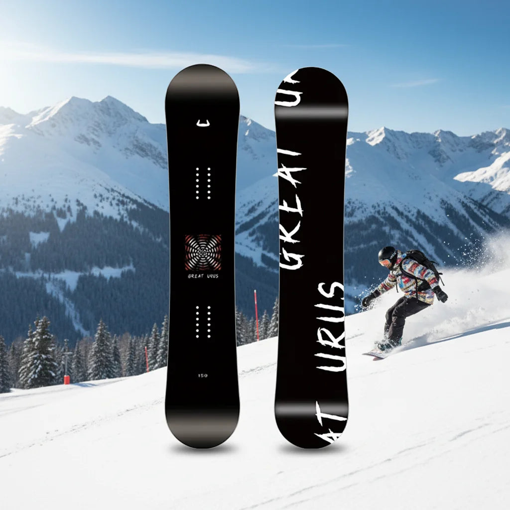 Tabla de snowboard de invierno para carreras, de fibra de carbono y madera, ecológica, para freeride y freestyle en todas las regiones.
