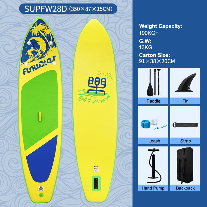 Tabla de Paddle Surf Inflable FunWater, Tabla de Remo, Tabla de Surf, Tabla SUP, 320-385CM, Tabla de Remo Antideslizante para Deportes Acuáticos